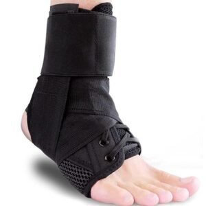 Adjustable Lace Up Ankle Brace Support for Sports Running Basketball – S