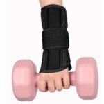 Adjustable Wrist Brace with Removable Steel Splint for Carpal Tunnel Support – Black & Right & L