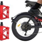 Aluminum Alloy Bike Pedals Wide Platform Lightweight Bicycle Pedals for MTB Road Bikes – Red