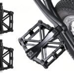Aluminum Alloy Bike Pedals Wide Platform Lightweight Bicycle Pedals for MTB Road Bikes – Black