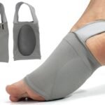 Arch Support Soft Pad Brace Sleeve Ankle Foot Wrap For Feet Flat – Grey