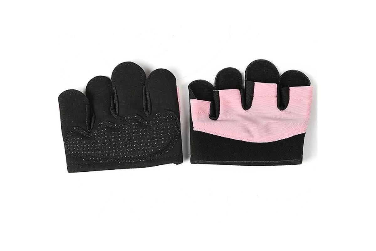 Breathable Workout Gloves Silicone Grip Half-Finger Gym Gloves for Weightlifting & Yoga - Pink & L 1 Breathable Workout Gloves Silicone Grip Half-Finger Gym Gloves for Weightlifting & Yoga – Pink & L