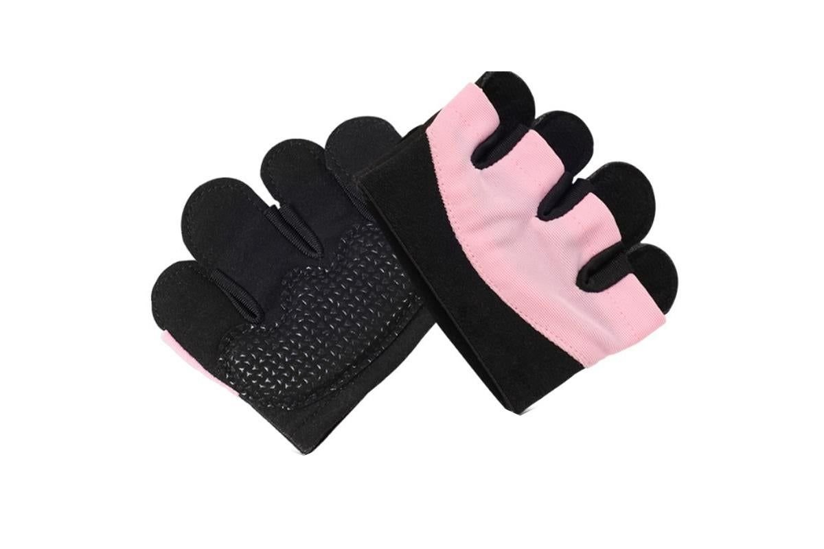 Breathable Workout Gloves Silicone Grip Half-Finger Gym Gloves for Weightlifting & Yoga - Pink & L 2 Breathable Workout Gloves Silicone Grip Half-Finger Gym Gloves for Weightlifting & Yoga – Pink & L - image 2