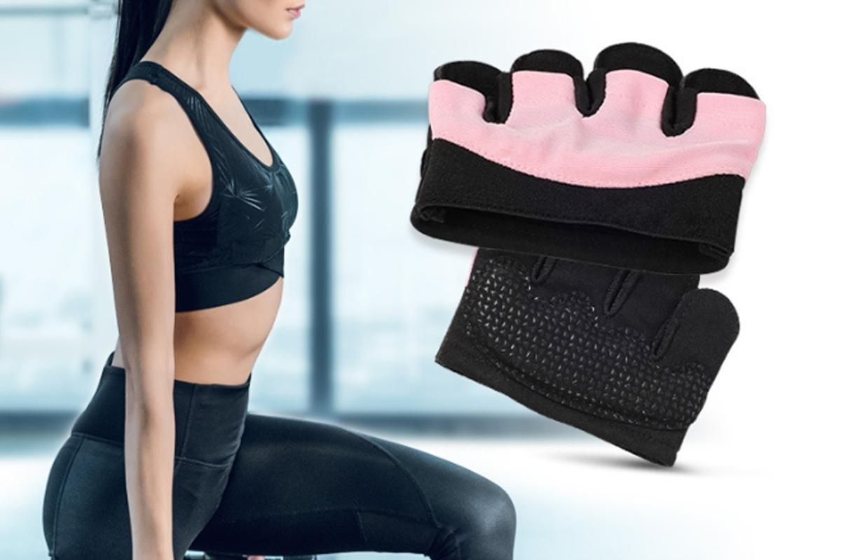 Breathable Workout Gloves Silicone Grip Half-Finger Gym Gloves for Weightlifting & Yoga - Pink & L 4 Breathable Workout Gloves Silicone Grip Half-Finger Gym Gloves for Weightlifting & Yoga – Pink & L - image 4