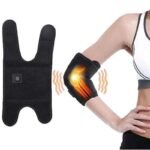 Heated Elbow Brace Adjustable Heating Elbow Wrap Pad With 3 Level Temperature Setting Hot Therapy for Tendonitis – Black