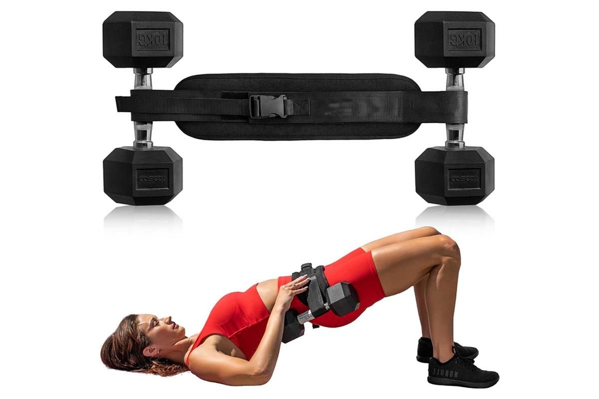 Hip Thrust Belt For Dumbbells Booty Belt For Hip Thrust Slip-Resistant Pad 1 Hip Thrust Belt For Dumbbells Booty Belt For Hip Thrust Slip-Resistant Pad