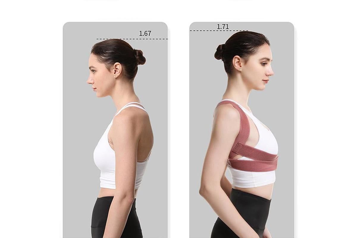 Posture Corrector Clavicle Support Back Straight Shoulders Brace Strap -Pink / S 4 Posture Corrector Clavicle Support Back Straight Shoulders Brace Strap -Pink / S - image 4