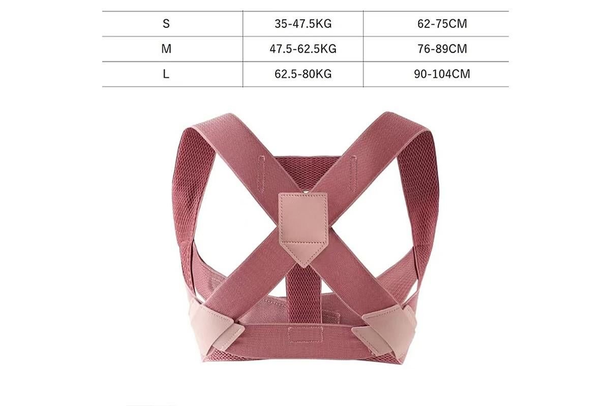 Posture Corrector Clavicle Support Back Straight Shoulders Brace Strap -Pink / S 5 Posture Corrector Clavicle Support Back Straight Shoulders Brace Strap -Pink / S - image 5