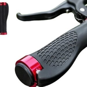 Cycling Lock-On MTB Ergonomic Mountain Bike Rubber Grips Bicycle Handlebar – Red