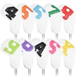 10PcSet Golf Iron Covers Golf Club Head Covers Wedges 4 – 9