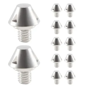 12 PCS M6 Football Shoe Replacement Spikes Studs For - Silver 8mm