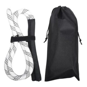 Golf Swing Practice Trainer Rope for Beginners Golf Gesture Correction Portable – White With Black