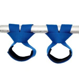 Gym Lifting Straps Barbell Deadlift Booster Belt Fitness Anti-slip Hand Wraps Wrist Straps Fitness Training Auxiliary Belt – Blue M