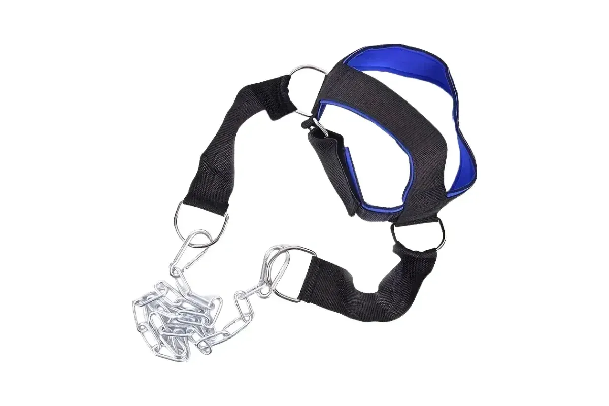 Head Neck Training Harness Exercise Cervical Spine Strap Adjustable Gym Fitness Weight Bearing Device - Blue 1 Head Neck Training Harness Exercise Cervical Spine Strap Adjustable Gym Fitness Weight Bearing Device – Blue