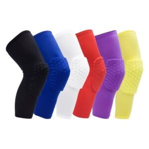 Pro Honeycomb Knee Pads Regular Script Spandex Black, white, red, blue, yellow, green, purple XS