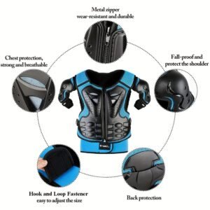Kids Cycling Armor Cycling Protection Children’S Cycling Gear Chest Guard For – Black – Size L