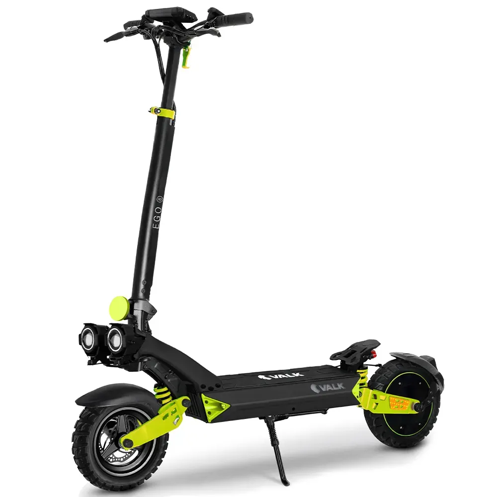 VALK Ego 8 Electric Scooter, 45km/h Max, AU Compliant, 48V 13Ah, Up to 55km Range, eScooter for Adults, Foldable, Off Road, Black/Green 1 VALK Ego 8 Electric Scooter, 45km/h Max, AU Compliant, 48V 13Ah, Up to 55km Range, eScooter for Adults, Foldable, Off Road, Black/Green