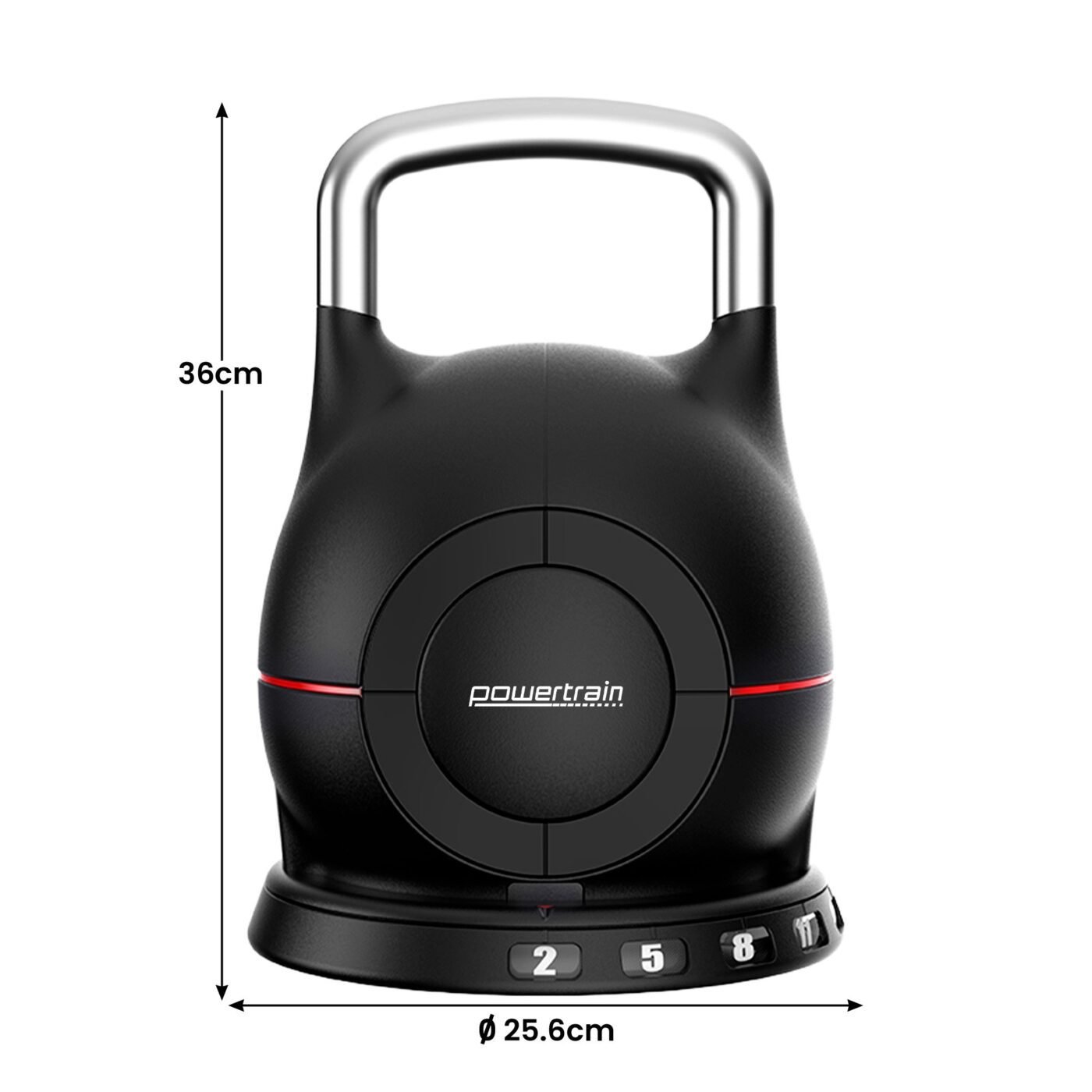 Powertrain Adjustable Kettlebell 20kg 7 in 1 Weight Selection Set w/Quick One Hand Adjustment Secure Locking System 3 Powertrain Adjustable Kettlebell 20kg 7 in 1 Weight Selection Set w/Quick One Hand Adjustment Secure Locking System - image 3