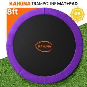 Kahuna 8ft Replacement Trampoline Safety Pad Cover and Jumping Spring Mat – Purple