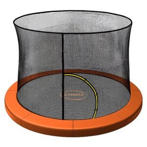 Kahuna 8ft Trampoline Pad and Net – Orange