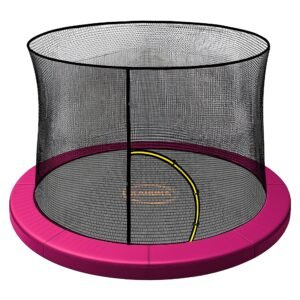 Kahuna 8ft Trampoline Pad and Net – Pink