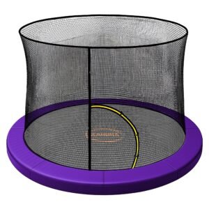 Kahuna 8ft Trampoline Pad and Net – Purple
