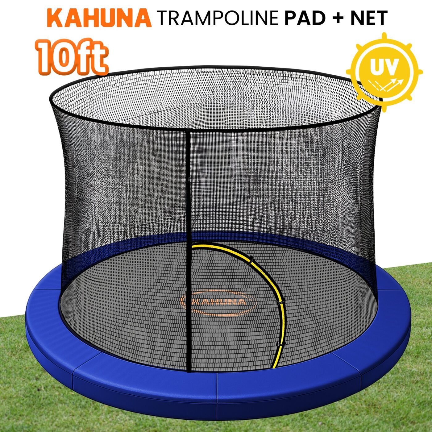 Kahuna 10ft Trampoline Pad and Net - Blue 2 Kahuna 10ft Trampoline Pad and Net – Blue - image 2