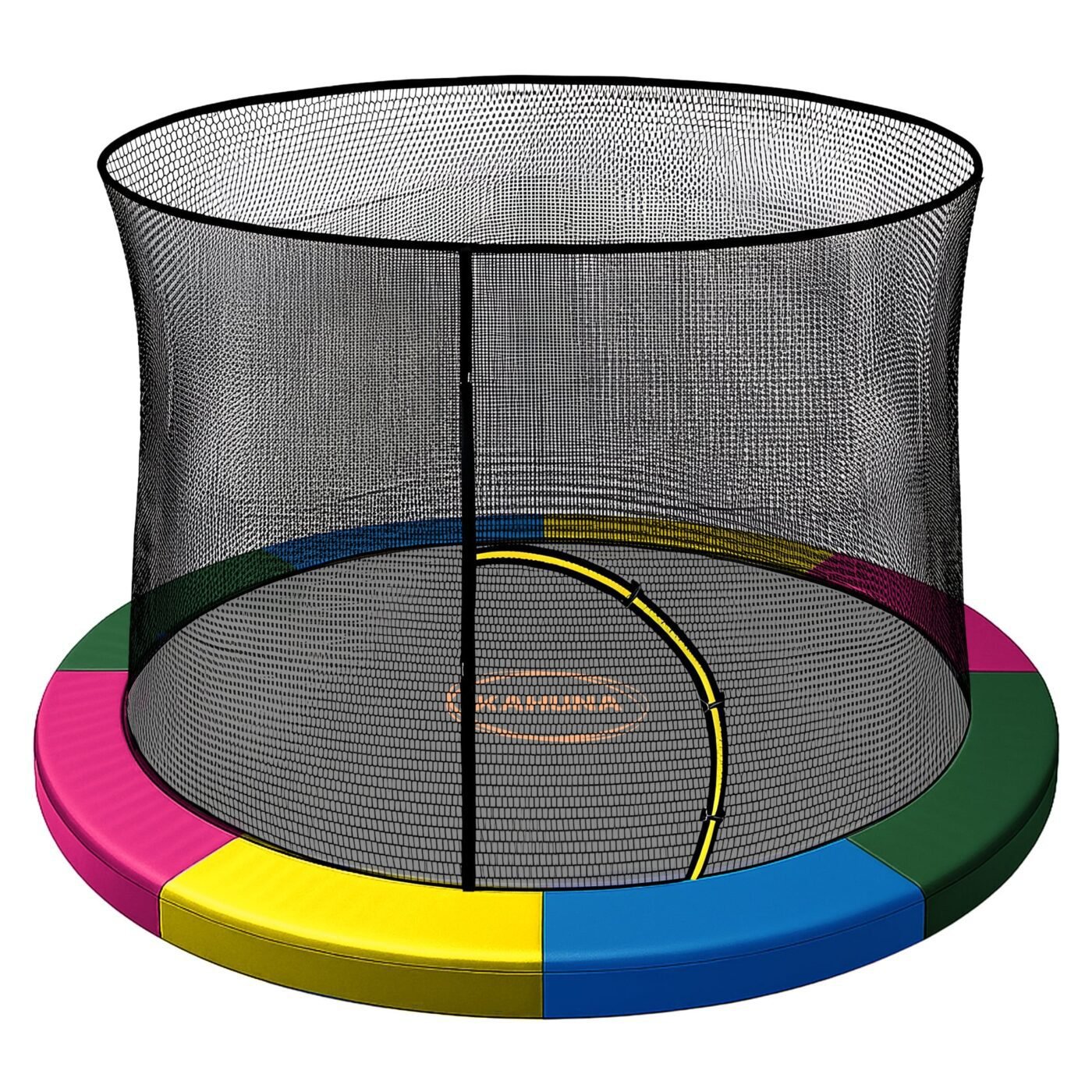 Kahuna 12ft Trampoline Pad and Net - Rainbow 1 Kahuna 12ft Trampoline Pad and Net – Rainbow