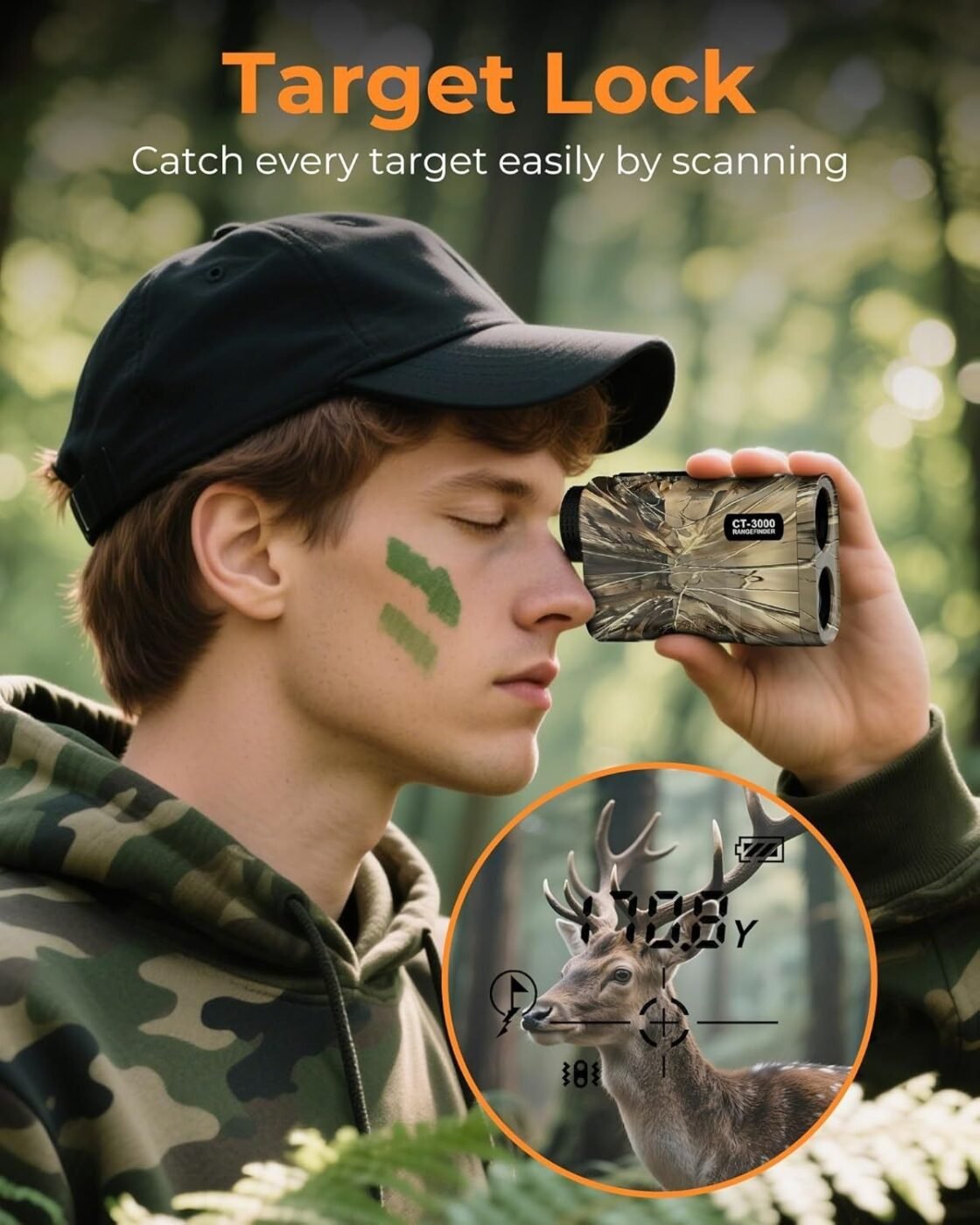 Ultra Long Range & Fast Accuracy: CIGMAN upgraded range finder measures from 5 to 3280 yards with an accuracy of ±1 yard, giving you reliable data in under 1 second. The multi-coated lens and 6x magnification deliver a bright, crisp view, even in dense wo 5 Ultra Long Range & Fast Accuracy: CIGMAN upgraded range finder measures from 5 to 3280 yards with an accuracy of ±1 yard, giving you reliable data in under 1 second. The multi-coated lens and 6x magnification deliver a bright, crisp view, even in dense wo - image 5