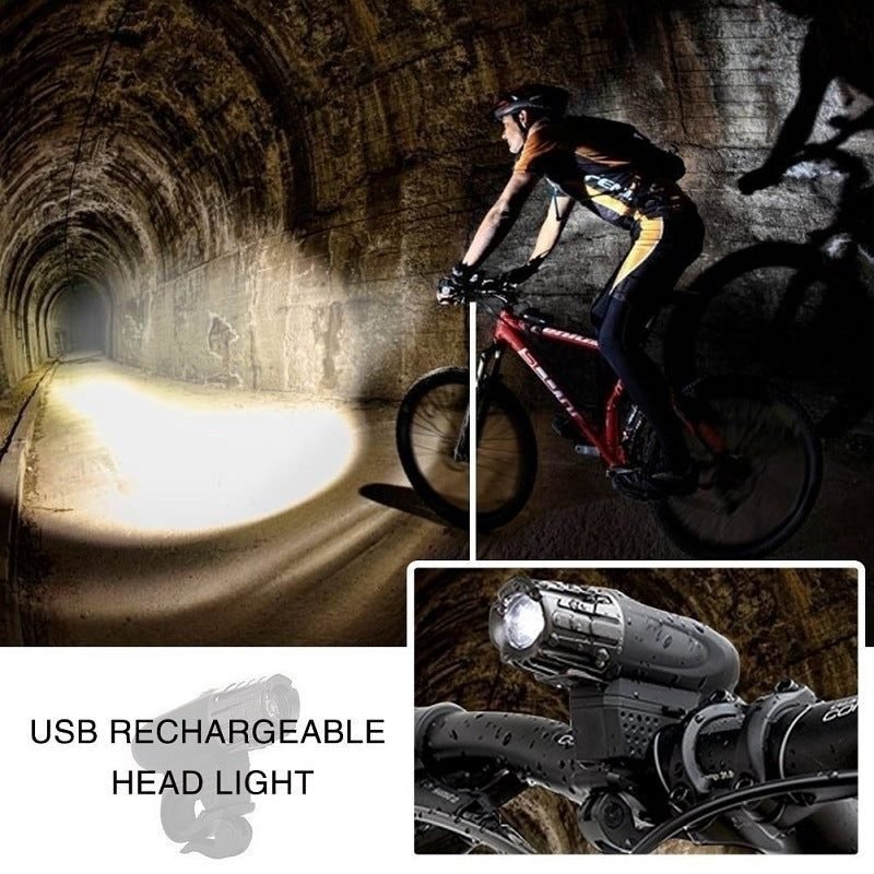 Rechargeable LED Bicycle Light USB Waterproof Cycle Headlight-Taillight Combinations 2 Rechargeable LED Bicycle Light USB Waterproof Cycle Headlight-Taillight Combinations - image 2