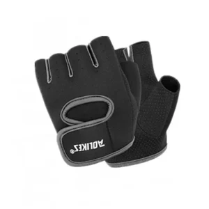 M Size Sports Gloves Weight Lifting Exercise Training Workout Bike Riding Men Women – Black+Grey