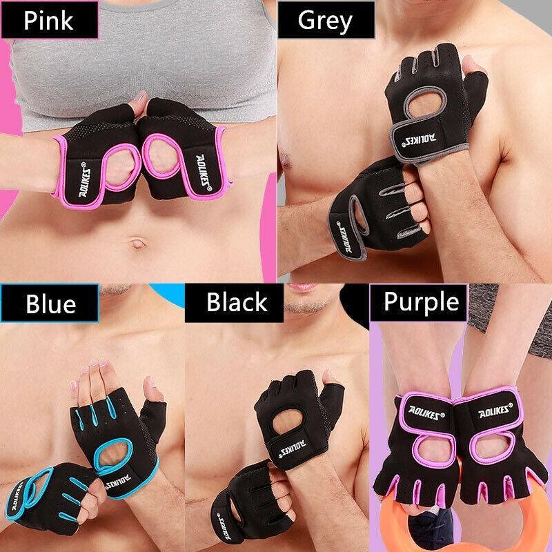 L Size Aolikes Sports Gloves Weight Lifting Exercise Training Workout Bike Riding - Black+Grey 3 L Size Aolikes Sports Gloves Weight Lifting Exercise Training Workout Bike Riding – Black+Grey - image 3