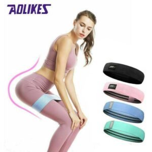 8x64CM Resistance Booty Bands Hip Circle Loop Bands Gym Home Exercise Women – Grey