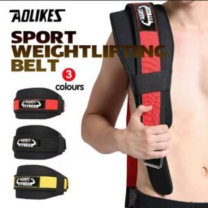 Fitness Weight Lifting Belt Barbell Dumbell Training Back Support Men Women M – Red-M