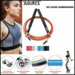 Aolikes Adjustable High Speed Steel Skipping Jump Rope Dual Bearings Gym Boxing – Green