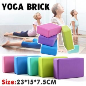 2PCS Yoga Blocks Foam Brick Fitness Exercise Stretch Gym Pilates Tool – Purple