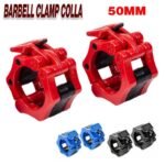 50mm Barbell Clamp Collar Clip Olympic Weightlifting Lift Spring Lock – Black