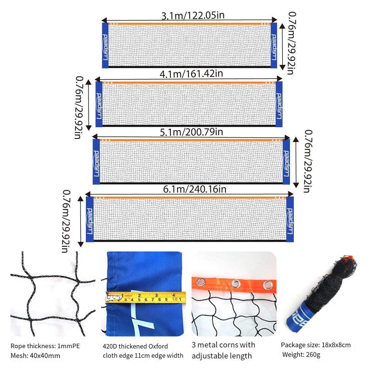 Portable Outdoor Badminton Net Set Easy Setup Adjustable Height Sports Equipment - 3.1M 3 Portable Outdoor Badminton Net Set Easy Setup Adjustable Height Sports Equipment – 3.1M - image 3