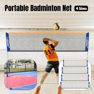Portable Outdoor Badminton Net Set Easy Setup Adjustable Height Sports Equipment – 4.1M
