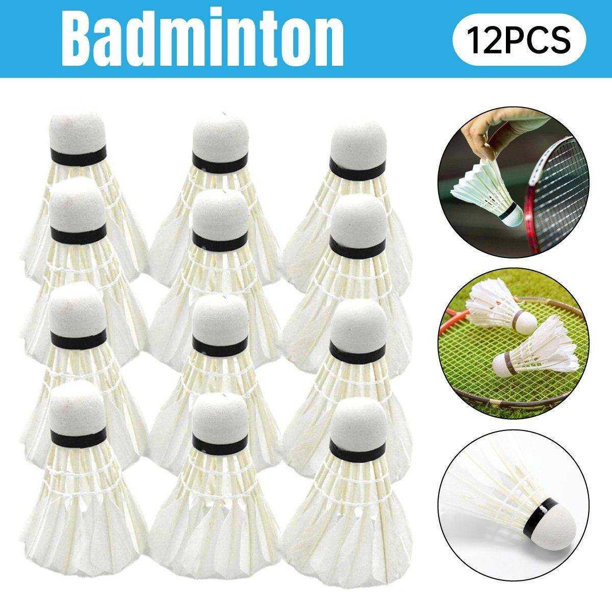 12 Pcs Badminton Shuttlecocks Durable Gooes Feather Badminton Ball For Training 1 12 Pcs Badminton Shuttlecocks Durable Gooes Feather Badminton Ball For Training