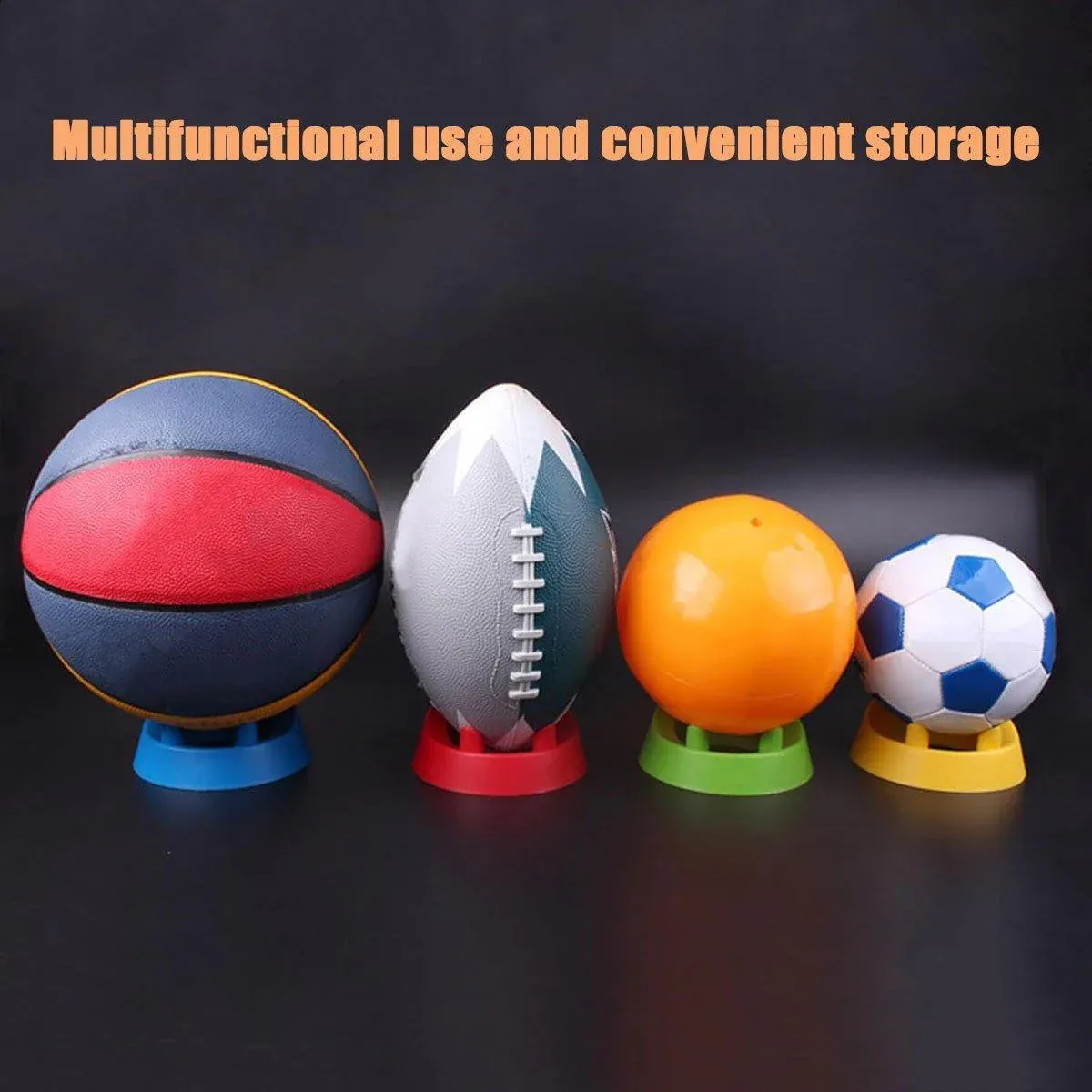 2PCS Football Basketball Volleyball Storage Stand Multi-Functional Ball Holder - Black 5 2PCS Football Basketball Volleyball Storage Stand Multi-Functional Ball Holder - Black - Image 5