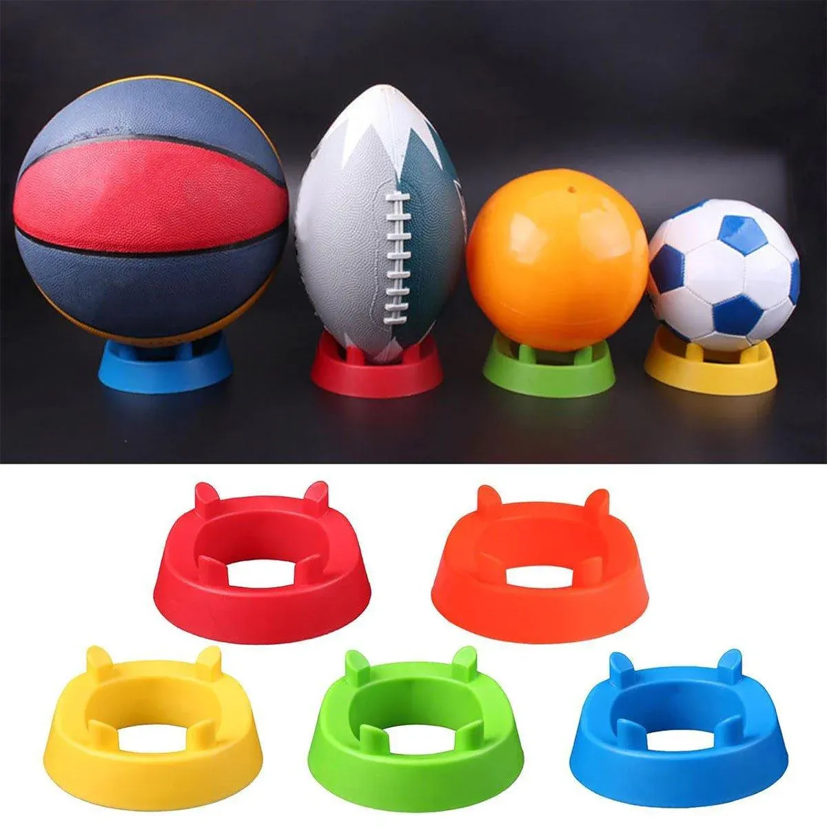 2PCS Football Basketball Volleyball Storage Stand Multi-Functional Ball Holder - Black 14 2PCS Football Basketball Volleyball Storage Stand Multi-Functional Ball Holder - Black - Image 14