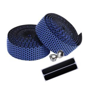 2X Thick Bicycle Handlebar Tape Bar Drop Wrap Mtb Road Bike Anti-Slip Punch – Blue