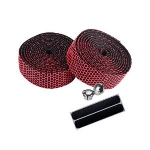 2X Thick Bicycle Handlebar Tape Bar Drop Wrap Mtb Road Bike Anti-Slip Punch – Red