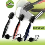 Golf Cleaning Brush Retractable Stock Color Groove Cleaner With Reel Club Ball – Blue