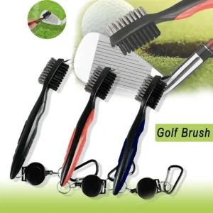 Golf Cleaning Brush Retractable Stock Color Groove Cleaner With Reel Club Ball – Blue