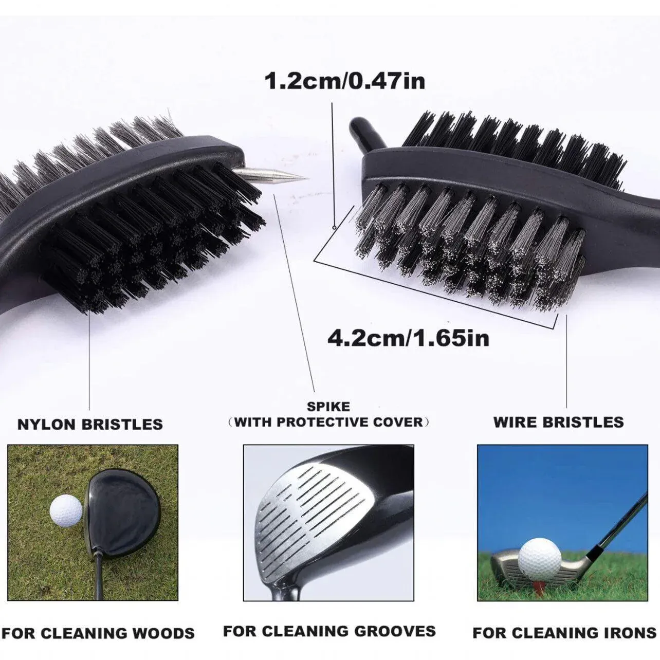 Golf Cleaning Brush Retractable Stock Color Groove Cleaner With Reel Club Ball - Blue 5 Golf Cleaning Brush Retractable Stock Color Groove Cleaner With Reel Club Ball – Blue - image 5