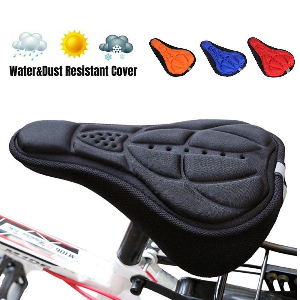 Thick Silicone Bike Seat Cover Comfort Gel Cycling Bicycle Saddle Cushion Pad - Set of 4 Colours 4 Thick Silicone Bike Seat Cover Comfort Gel Cycling Bicycle Saddle Cushion Pad – Set of 4 Colours - image 4