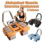 Four Wheel Abdominal Exercise Roller Elbow Support for Core Strength Training – Blue