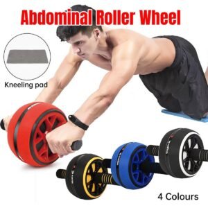 Abdominal Muscle Wheel Exercise Roller Fitness Equipment for Home Gym Men Women – Yellow